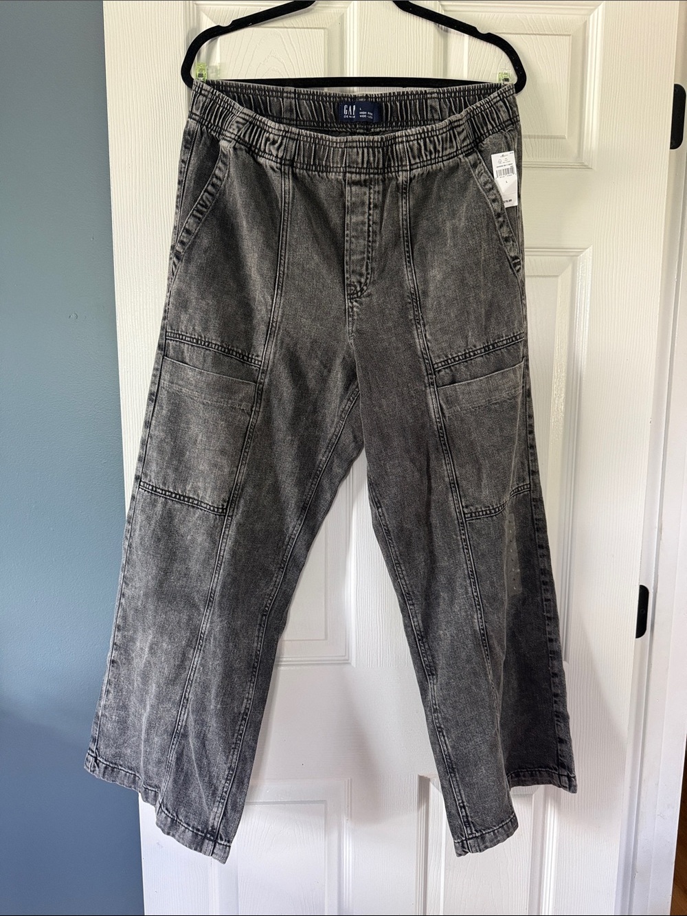 NWT GAP womens Washed Black Cargo Pants